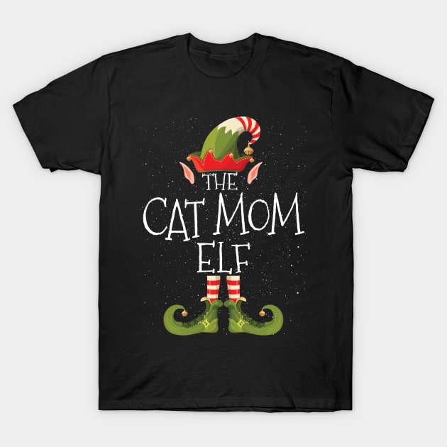 CAT MOM Elf Family Matching Christmas Group Funny Gift T-Shirt by heart teeshirt